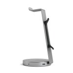 Satechi Aluminium Headphone Stand - дизайнерска алуминиева поставка за слушалки с USB изходи (тъмносива) 2