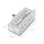 Satechi 4-Port Aluminium Clamp Hub - алуминиев 4-портов USB 3.0 хъб за iMac 2