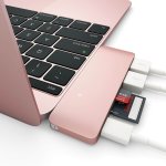 Satechi USB-C Pass Through USB Hub - мултифункционален хъб за свързване на допълнителна периферия за компютри с USB-C (розово злато) 5
