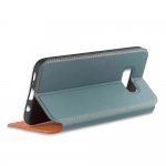 4smarts Flip Case Two Tone - кожен калъф с поставка и отделение за кр. карта за Samsung Galaxy S8 (син) 3