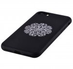 Devia Flower Embroidery Case - дизайнерски кожен кейс с ръчна бродерия за iPhone 8, iPhone 7 (черен) 3