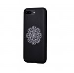Devia Flower Embroidery Case - дизайнерски кожен кейс с ръчна бродерия за iPhone 8 Plus, iPhone 7 Plus (черен) 2