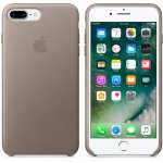 Apple iPhone Leather Case - оригинален кожен кейс (естествена кожа) за iPhone 8 Plus, iPhone 7 Plus (светлосив) 6