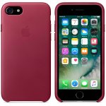 Apple iPhone Leather Case - оригинален кожен кейс (естествена кожа) за iPhone 8, iPhone 7 (светлочервен) 6