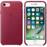Apple iPhone Leather Case - оригинален кожен кейс (естествена кожа) за iPhone 8, iPhone 7 (светлочервен) 1