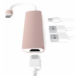 Satechi USB-C Multiport Adapter - мултифункционален хъб за свързване на допълнителна периферия за компютри с USB-C (розово злато) 10