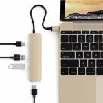 Satechi USB-C Multiport Adapter - мултифункционален хъб за свързване на допълнителна периферия за компютри с USB-C (златист) 10