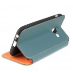 4smarts Flip Case Two Tone - кожен калъф с поставка и отделение за кр. карта за Samsung Galaxy A5 (2017) (син) 2