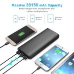 TeckNet iEP3015 Power Bank 30150mAh - качествена външна батерия 30150mAh с 3xUSB за лаптопи, смартфони и таблети (черен) 3
