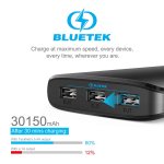 TeckNet iEP3015 Power Bank 30150mAh - качествена външна батерия 30150mAh с 3xUSB за лаптопи, смартфони и таблети (черен) 2