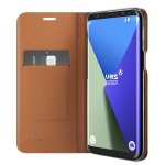 Verus Native S Diary Case - кожен калъф (естествена кожа), тип портфейл за Samsung Galaxy S8 Plus (кафяв) 2