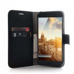 JT Berlin LeatherBook Style Case - хоризонтален кожен (естествена кожа) калъф тип портфейл за Samsung Galaxy A3 (2017)(черен) 3