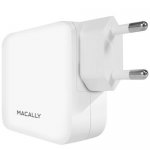 Macally 24W USB-C/USB-A Wall Charger - захранване с USB-A изход и USB-C изход за мобилни телефони и таблети (с включен в комплекта USB-C кабел) 3