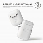 Elago Airpods Silicone Case - силиконов калъф за Apple Airpods (бял) 3