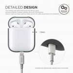 Elago Airpods Silicone Case - силиконов калъф за Apple Airpods (тъмносив) 2