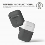 Elago Airpods Silicone Case - силиконов калъф за Apple Airpods (тъмносив) 3