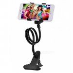 Clip-on Flexible Desktop Holder - универсална поставка за бюро и плоскости за мобилни устройства с ширина до 10 см. (черен) 3