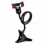 Clip-on Flexible Desktop Holder - универсална поставка за бюро и плоскости за мобилни устройства с ширина до 10 см. (черен) 1