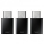 Samsung USB-C to microUSB Adapter 3pc. EE-GN930 - USB-C адаптер за устройства с USB-C порт (3 броя) (черен) 1