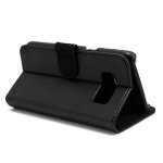 Prodigee Wallegee+ Case - кожен калъф, тип портфейл с отделящ се кейс и поставка за Samsung Galaxy S8 Plus (черен) 1