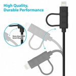 iLuv Combo 2-in-1 Lightning and MicroUSB Cable - USB кабел 2в1 за Lightning и MicroUSB устройства (черен) 1