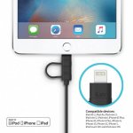iLuv Combo 2-in-1 Lightning and MicroUSB Cable - USB кабел 2в1 за Lightning и MicroUSB устройства (черен) 3