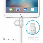 iLuv Combo 2-in-1 Lightning and MicroUSB Cable - USB кабел 2в1 за Lightning и MicroUSB устройства (бял) 3
