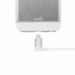 Moshi Lightning to USB Cable 90 degrees - USB кабел за iPhone 8, iPhone 7, 7 Plus, 6/6S, 6/6S Plus, 5/5S/5C/SE, iPad, iPod и всички устройства с Lightning конектор (150 см) (бял) 3