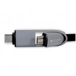 4smarts MultiCord Car Charger 17W, 3.4A MicroUSB + USB-C - зарядно за кола с кабел 0.5м. за microUSB и USB-C стандарти (черен-сив) 1