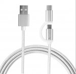 4smarts ComboCord MicroUSB + USB-C cable - качествен кабел за microUSB и USB-C стандарти 100 см. (бял) 2