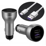 Huawei Quick Charge Dual-USB Car Charger AP31 with USB-C cable - зарядно за кола с 2xUSB изхода, технология за бързо зареждане и с отделен USB-C кабел  1