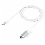 Satechi Aluminum 4K USB-C to HDMI Cable - кабел с поддръжка на 4K за свързване от USB-C към HDMI (сребрист) 4