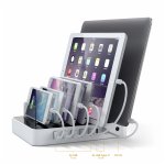 Satechi Multi Dock 7 Port USB-C Station - док станция с 5xUSB и 2xUSB-C гнезда за зареждане за таблети и смартфони (бял) 2