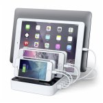 Satechi Multi Dock 7 Port USB-C Station - док станция с 5xUSB и 2xUSB-C гнезда за зареждане за таблети и смартфони (бял) 3