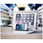 Satechi Multi Dock 7 Port USB-C Station - док станция с 5xUSB и 2xUSB-C гнезда за зареждане за таблети и смартфони (бял) 7