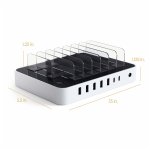 Satechi Multi Dock 7 Port USB-C Station - док станция с 5xUSB и 2xUSB-C гнезда за зареждане за таблети и смартфони (бял) 4