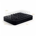 Satechi Multi Dock 7 Port USB-C Station - док станция с 5xUSB и 2xUSB-C гнезда за зареждане за таблети и смартфони (черен) 4