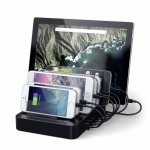 Satechi Multi Dock 7 Port USB-C Station - док станция с 5xUSB и 2xUSB-C гнезда за зареждане за таблети и смартфони (черен) 5