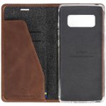 Krusell Sunne Folio Case - кожен калъф (ествествена кожа) тип портфейл за Samsung Galaxy Note 8 (кафяв) 2