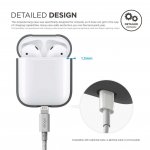 Elago Airpods Silicone Hang Case - силиконов калъф с карабинер за Apple Airpods (тъмносив) 1