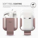Elago Airpods Carrying Clip - полимерна щипка за оригиналния калъф на Apple Airpods (розово злато) 4