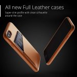 Mujjo Leather Wallet Case - кожен (естествена кожа) кейс с джоб за кредитна карта за iPhone XS, iPhone X (кафяв) 3