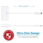 Macally 3.1 USB-C to USB-A Hub & Ethernet - USB хъб с 3 USB изхода и Ethernet порт за устройства с USB-C 3