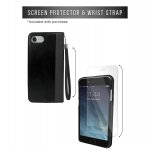 Silk Innovation Folio Wallet Leather Case - кожен калъф (и поставка) тип портфейл за iPhone 8, iPhone 7 (черен) 2