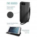 Silk Innovation Folio Wallet Leather Case - кожен калъф (и поставка) тип портфейл за iPhone 8 Plus, iPhone 7 Plus (черен) 4