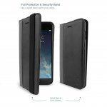 Silk Innovation Folio Wallet Leather Case - кожен калъф (и поставка) тип портфейл за iPhone 8 Plus, iPhone 7 Plus (черен) 2
