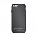 Griffin Survivor Journey Case - хибриден удароустойчив кейс за iPhone 6S, iPhone 6 (черен с розов кант) 4