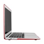 Artwizz Rubber Clip Case - матиран предпазен кейс за MacBook Air 11 (червен-прозрачен) 4
