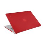 Artwizz Rubber Clip Case - матиран предпазен кейс за MacBook Air 11 (червен-прозрачен) 1