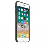 Apple iPhone Leather Case - оригинален кожен кейс (естествена кожа) за iPhone 8, iPhone 7 (тъмносив) 4